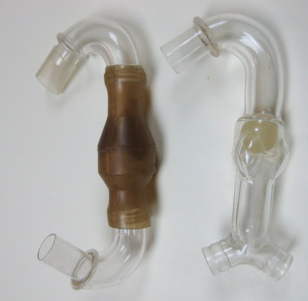 Pieces from aortic valve bypass assemblies